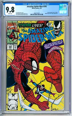 Buy Amazing Spider-Man 345 CGC Graded 9.8 NM/MT Venom Marvel Comics 1991 • 116.49£