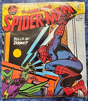 Buy Amazing Spider-Man 1974 Vintage Marvel Comic 7 Inch Vinyl Record Story Stan Lee • 10£