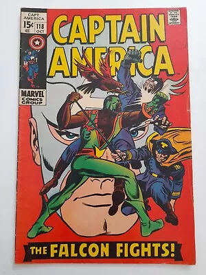 Buy Captain America #118 Oct 1969 VGC/FINE 5.0 Second Appearance Of The Falcon • 49.99£