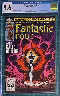 Buy Fantastic Four # 244 CGC 9.6 :: 1st App Of Frankie Raye As Nova :: Marvel 1982 • 116.48£