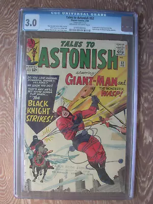 Buy Tales To Astonish  #52  CGC 3.0   Giant-Man  1st App And Origin Of Black Knight • 116.49£