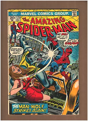 Buy Amazing Spider-man #125 Marvel Comics 1973 Origin Of MAN-WOLF GD/VG 3.0 • 18.03£