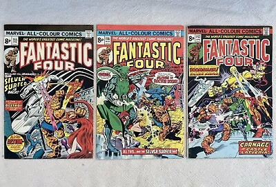 Buy FANTASTIC FOUR #155, #156 & #157 MARVEL COMICS 1975 Featuring THE SILVER SURFER • 36£