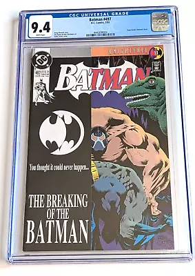 Buy Batman 497 CGC Graded 9.4 - Bane Breaks Batman's Back 1993 • 42.71£