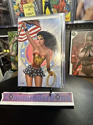 Buy Wonder Woman #750 4th Of July Virgin Variant Cover Signed By Nathan Szerdy W COA • 38.83£