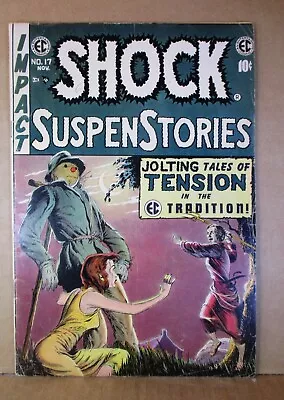 Buy Shock SuspenStories 17 Evil Scarecrow! 1954 Evans Kamen Orlando EC Comics Horror • 310.60£