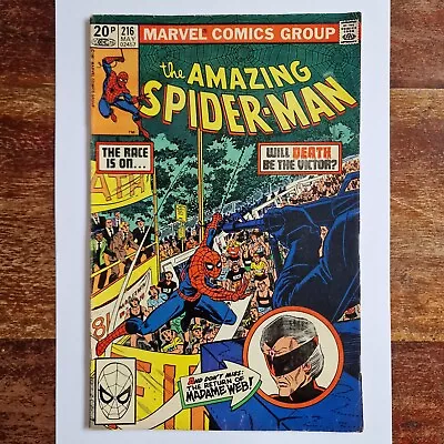Buy Amazing Spider-Man 216 / Marvel 1981 / Key Madame Web Appearance • 4.99£