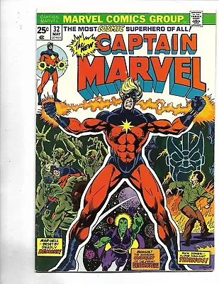 Buy Captain Marvel #32, 9.4, NM, 1974, Stan Lee Classic, THANOS, Avengers, Destroyer • 54.36£