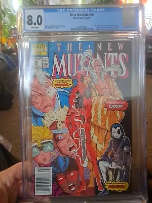 Buy New Mutants #98 Newsstand CGC 8.0 First Appearance Of Deadpool • 298.99£