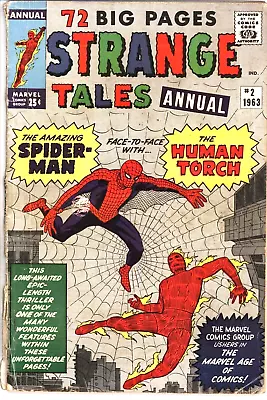 Buy STRANGE TALES Annual #2 (1963) 1st Spiderman Crossover Marvel Comic Cents A • 129£