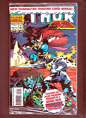 Buy The Mighty Thor #18  Annual 1993 Marvel Comics Sealed With Promo Card The Flame • 11.61£