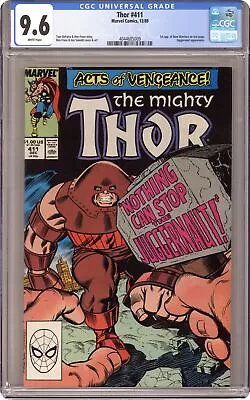 Buy Thor #411 CGC 9.6 1989 4044685009 1st New Warriors (cameo) • 105.03£