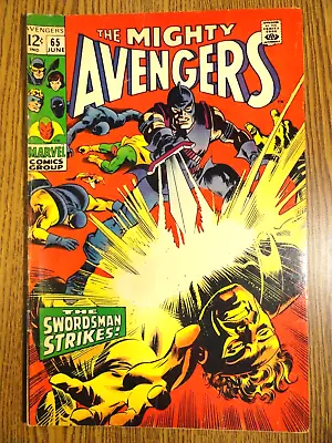 Buy Avengers #65 Gene Colan Cover Key Origin Swordsman 1st Print Hawkeye Marvel MCU • 30.20£