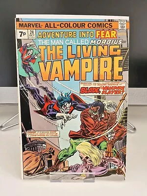 Buy Adventure Into Fear 24 1st Meeting Of Blade & Morbius VFN Marvel Comics 1974 • 24.99£