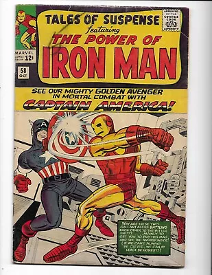 Buy Tales Of Suspense 58 - Vg- 3.5 - 2nd Kraven - Captain America Vs Iron Man (1964) • 97.08£
