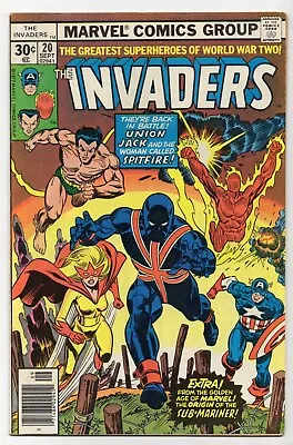 Buy Invaders #20 1st Appearance 2nd Union Jack! Marvel 1977 • 13.19£