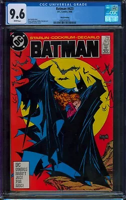 Buy BATMAN #423 3RD PRINT ❄️ CGC 9.6 WHITE Pages ❄️ McFarlane Cover DC Comic 1988 • 174.74£