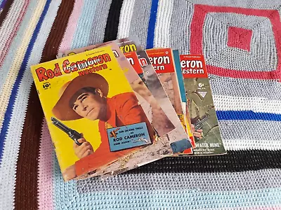 Buy Collection Of 12 Rod Cameron Western Cowboy Comics 1950's As Per Schedule Box177 • 14.50£