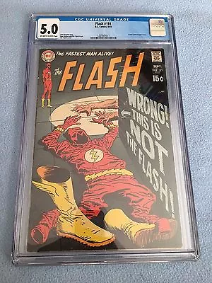 Buy Flash #191 (Sep 1969, DC) CGC 5.0 - JOE KUBERT COVER - GREEN LANTERN APP • 76.88£