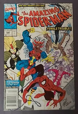 Buy Amazing Spider-man #340 (1990) Newsstand Copy! Est~very Good-(3.5) Femme Fatales • 4.20£