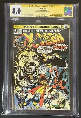 Buy X-men #94 Cgc 8.0 Ss Claremont White Pages!! Grail Blue Chipper!!!  lqqk • 931.93£