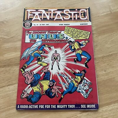 Buy Marvel Silver Age 1967 UK Rare Fantastic Comic Book Issue 14 Key • 20.39£