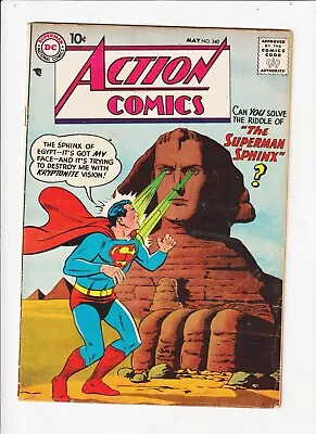 Buy Action Comics 240 Silver Age Dc Superman Wayne Boring The Superman Sphinx 1958 • 155.32£