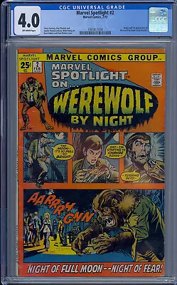Buy Marvel Spotlight #2 Cgc 4.0 1st Werewolf By Night • 201.92£