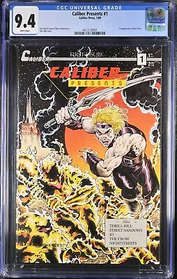 Buy Caliber Presents #1 CGC NM 9.4 White Pages 1st Appearance The Crow! 1989 • 511.79£