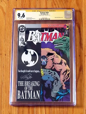 Buy BATMAN #497 CGC SS 9.8 Signature Series Signed Kelley Jones Bane Breaks Back • 104.83£