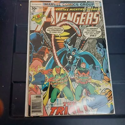 Buy Avengers #160 Marvel 1977 Grim Reaper The Trial! Wonder Man George Perez FN+ • 5.43£