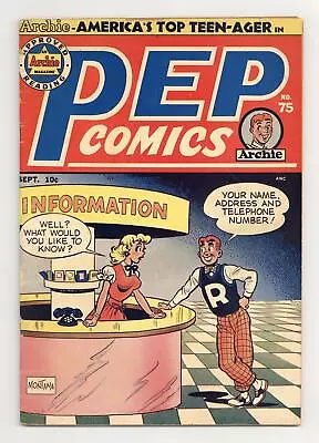 Buy Pep Comics #75 VG+ 4.5 1949 • 124.26£