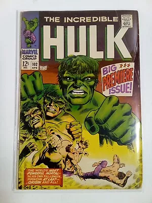 Buy Incredible Hulk #102- Marvel 1968 Big Premiere Issue! • 121.14£