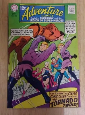 Buy Adventure Comics #373 Sharp Fn+ 1968 Adams Cov Coming Of Tornado Twins! • 19.42£