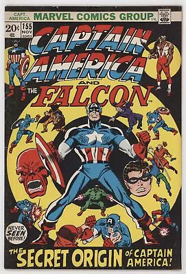 Buy Captain America 155 Marvel 1972 VF Falcon Jack Monroe Red Skull Double Cover • 85.43£