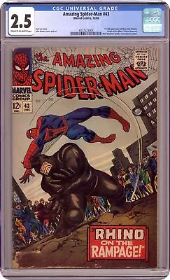 Buy Amazing Spider-Man #43 CGC 2.5 1966 4337623004 1st Full App. Mary Jane • 146.05£