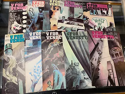 Buy V For Vendetta Dc Comics 1-10 Complete Set 1988 Alan Moore David Lloyd Vf- • 77.65£