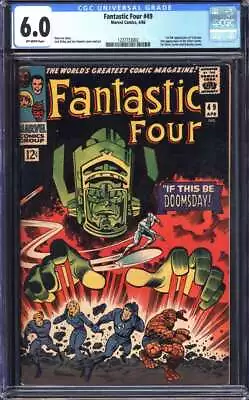 Buy Fantastic Four #49 Cgc 6.0 Ow Pages // 1st Full Appearance Of Galactus 1966 • 776.61£