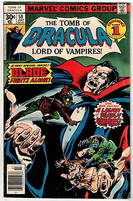 Buy Tomb Of Dracula #58 (1977)- Solo Blade Issue- Newsstand Marvel- Vg/f • 10.48£