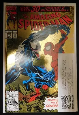 Buy Amazing Spider-man 375 Marvel Comic Signed Pat Olliffe Anniversary Venom 1993 Vf • 11.65£