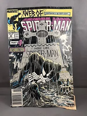 Buy Web Of Spider-Man #32 1987 Resurrection Kraven Hunter Vermin Marvel Part 4 • 58.24£