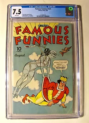 Buy Famous Funnies #121 (Eastern Color August 1944) CGC 7.5 White W / Scarlet O'Neil • 931.93£