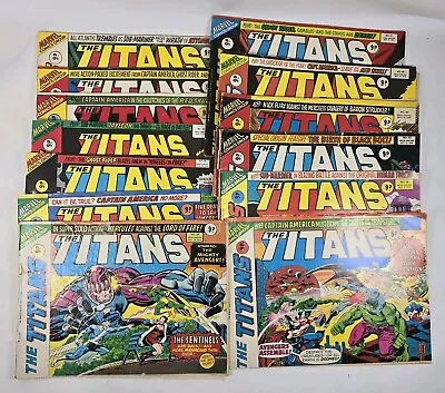 Buy The Titans Marvel Comic UK Bundle Lot 1976 Issue 35 36 42-44 47 48 50 52 55-58 • 18.99£