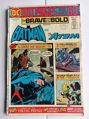 Buy The Brave And The Bold #115 (1974), VF, Jim Aparo Art, 100 Pages • 15£