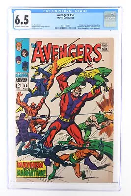 Buy Avengers #55 - Marvel Comics 1968 CGC 6.5 Crimson Cowl Revealed As Ultron-5 (1st • 69.12£