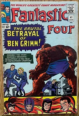 Buy Fantastic Four Comic (marvel,1965) #41 Silver Age ~ • 31.06£