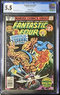 Buy Fantastic Four #211 - ( 1979 ) - Cgc 5.5 - 1st Terrax - Newsstand Marvel Comics • 33.39£