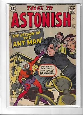 Buy TALES TO ASTONISH #35 Very Good Plus [1962] 1st Antman In Costume Cents Copy • 895£