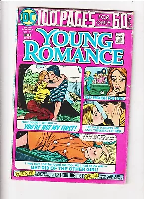 Buy YOUNG  ROMANCE 201 /  100 Page Love Comic 1974/ Hungry For Kisses • 15.53£