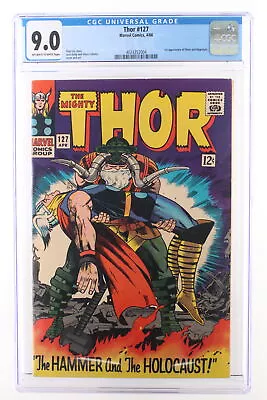 Buy Thor #127 - Marvel Comics 1966 CGC 9.0 1st Appearance Of Pluto And Hippolyta. • 193.38£